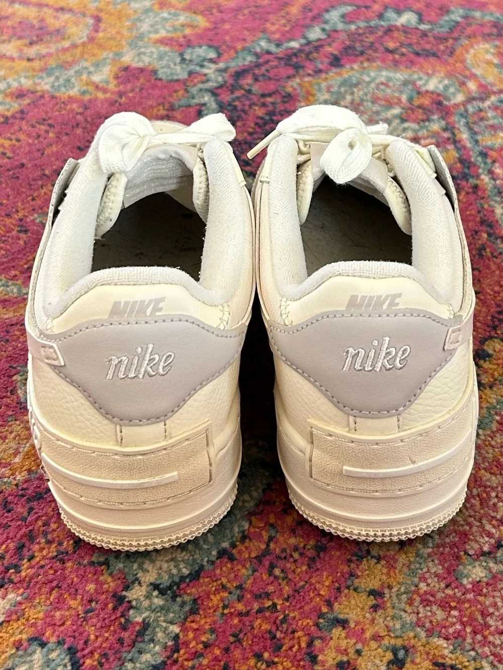 Nike | Women’s Pale Yellow/Lavender Air Force 1 Low-Top Platform Sneakers Sz 8.5
